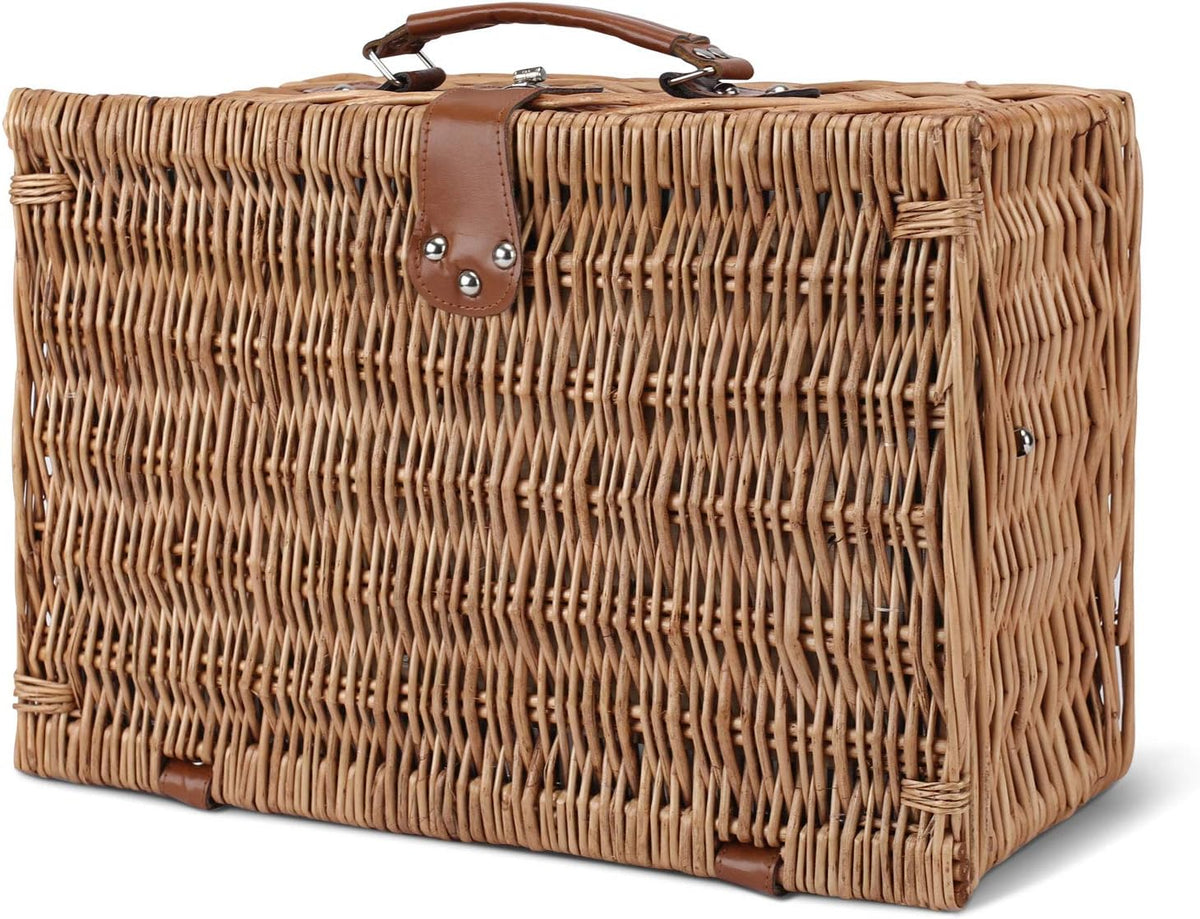 Willow Wicker Picnic Basket Set with Insulated Compartment X931537
