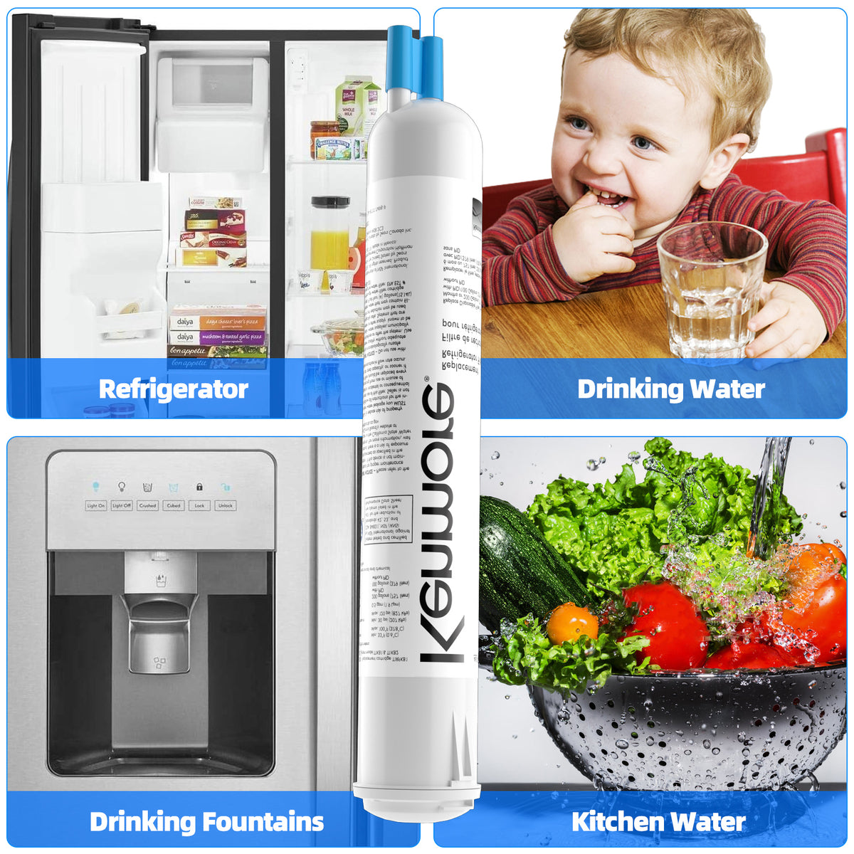 10 Pack Refrigerator Water Filter Replacement Cartridge E205
