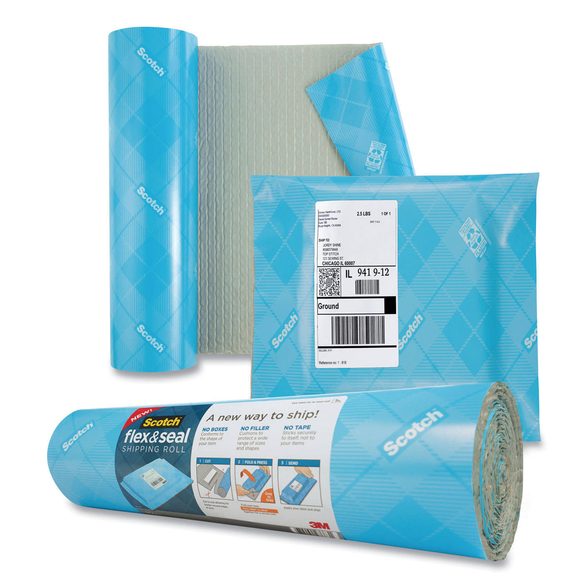 Blue/Gray Flex and Seal Shipping Roll I440
