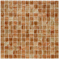 Tan Gold 12 in. x 12 in. Glass Mosaic Tile F98283