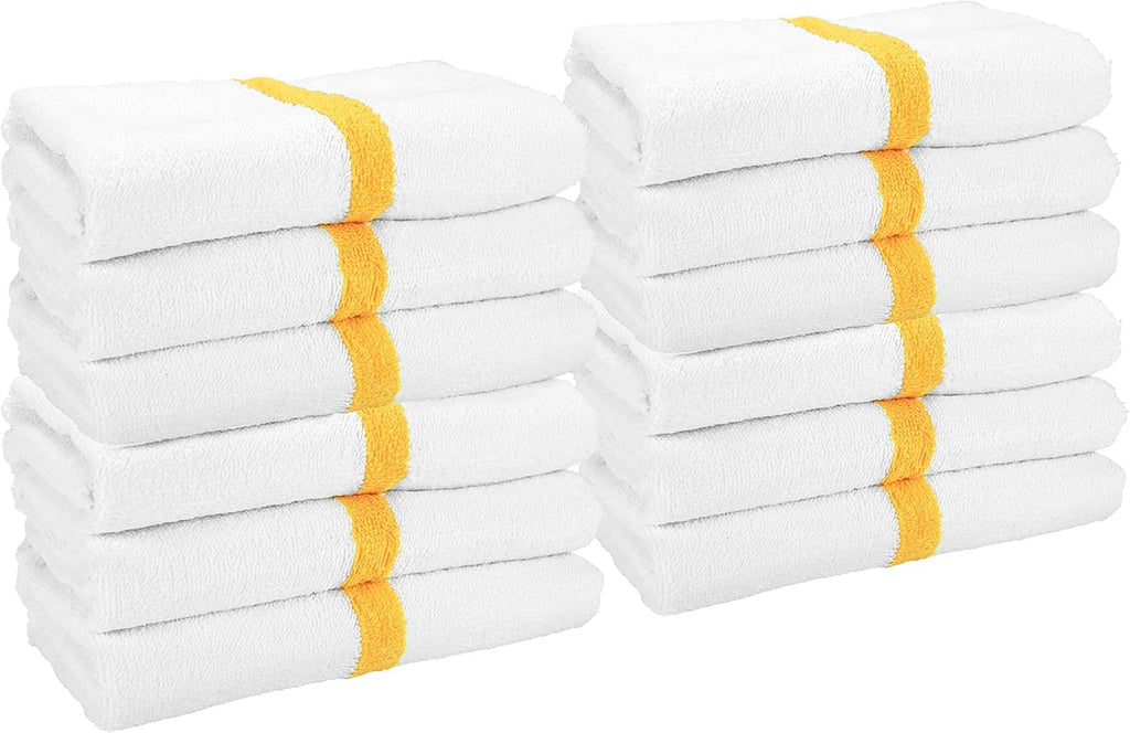 Pink Center Stripe Bath Towels, 22x44, 60 Bulk Case Pack O50563