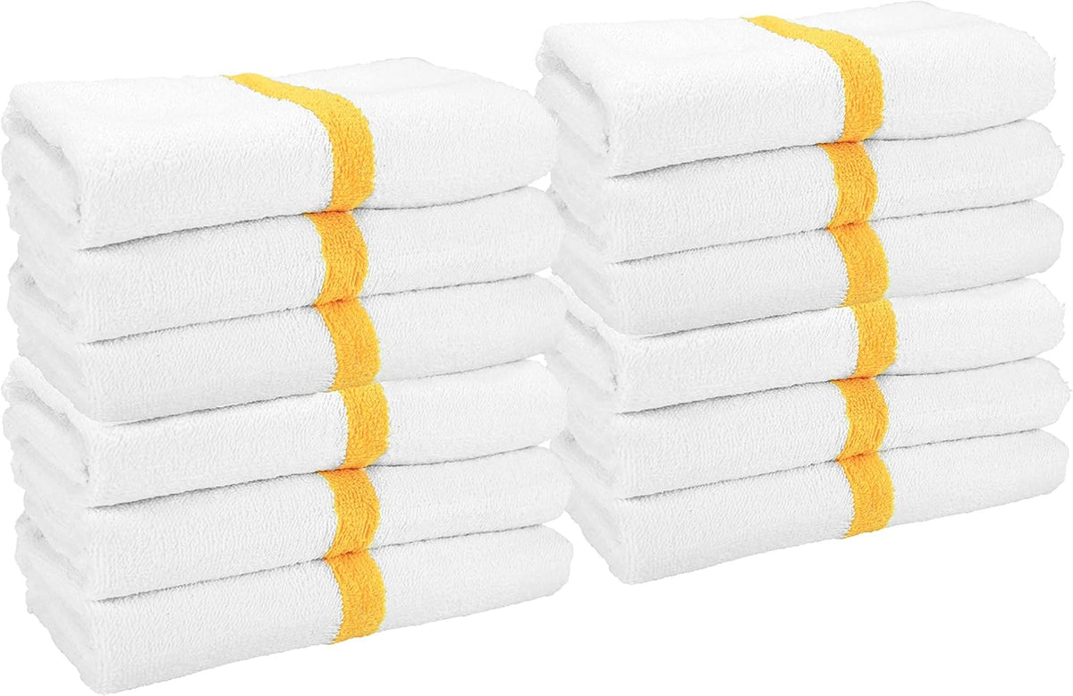 Pink Center Stripe Bath Towels, 22x44, 60 Bulk Case Pack O50563