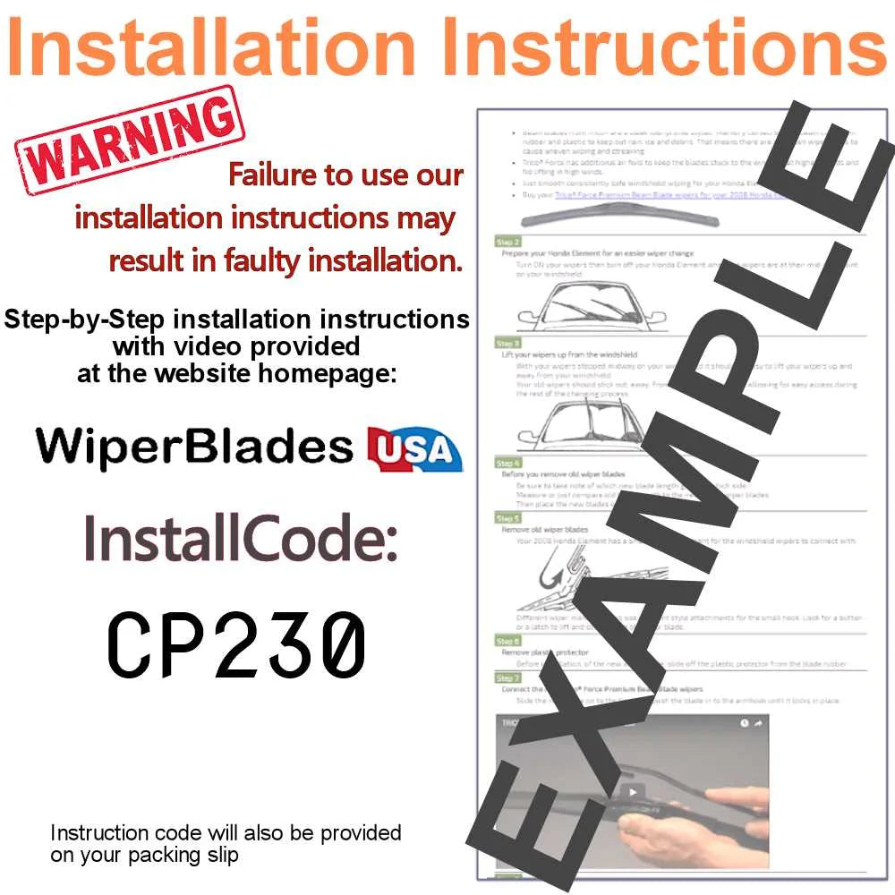 2008 Honda Element Wiper Blades (Set of 2) R9847