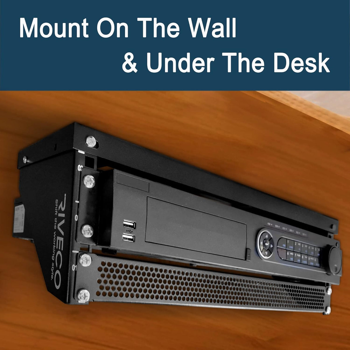 Black Wall Mount Rack Pack of 2 B33006