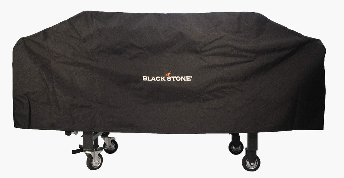 Blackstone 600D Polyester Heavy Duty Flat Top Gas Grill Cover, Black & 8 Pieces Flat Top Grill Accessories Cleaner Tool Set, Black Pack of 2 W329