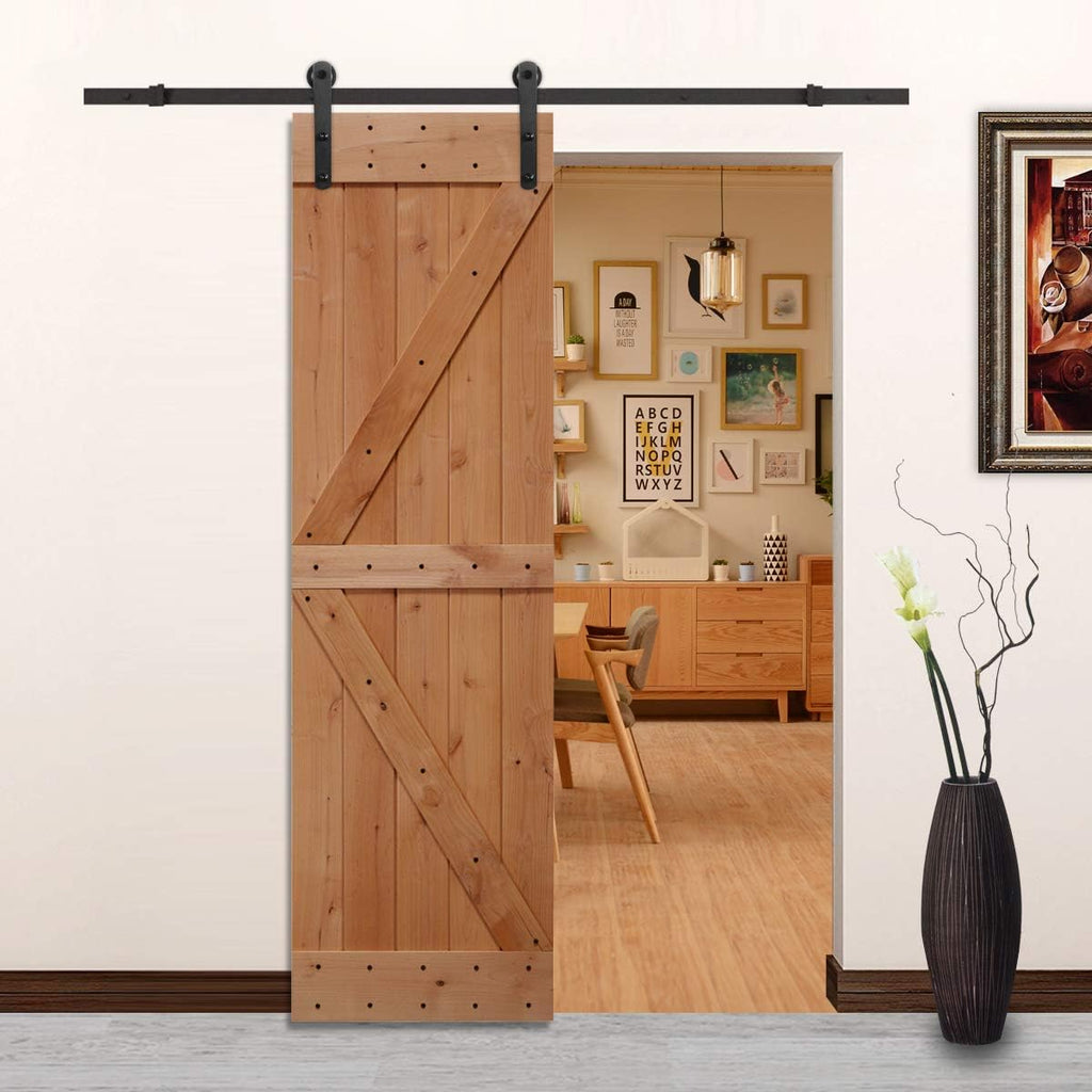 Rustic Knotty Alder Solid Wood Barn Door Slab G29973
