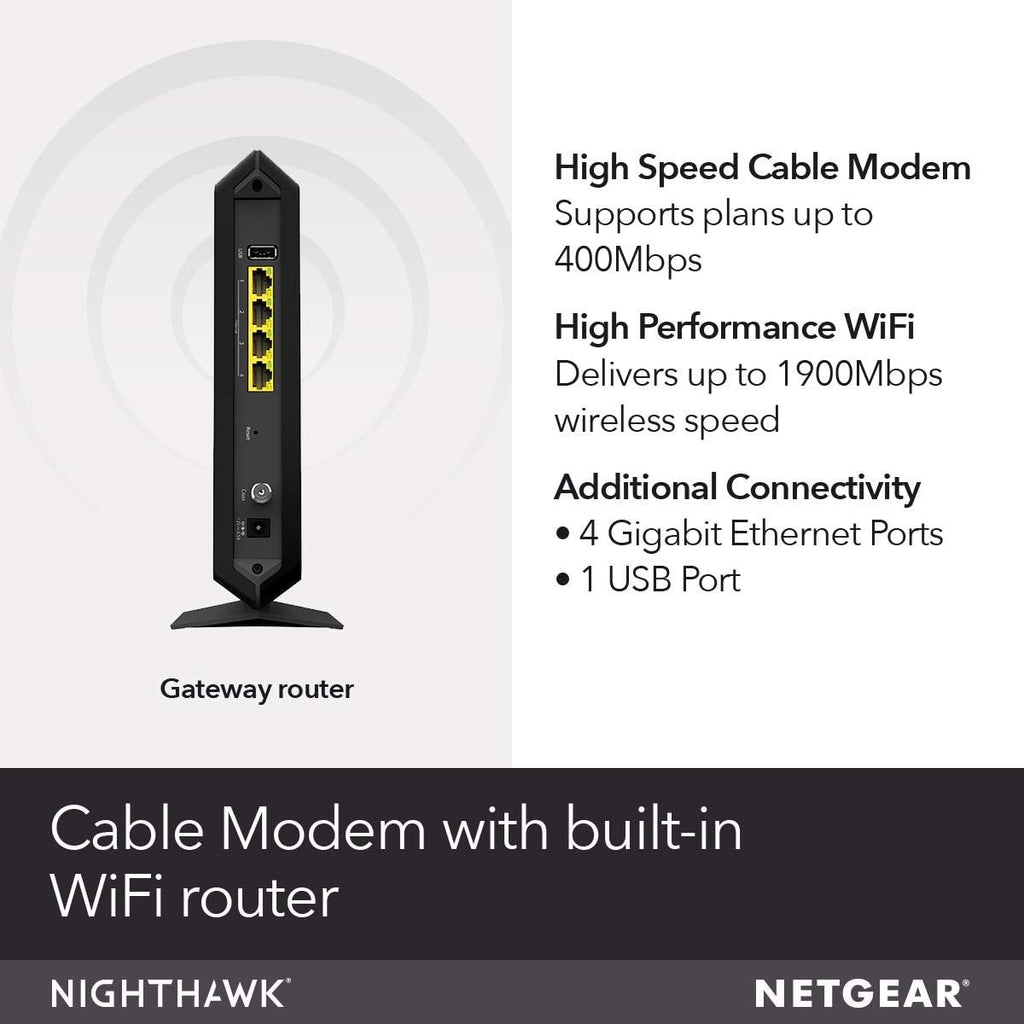 Cable Modem WiFi Router Combo E24381