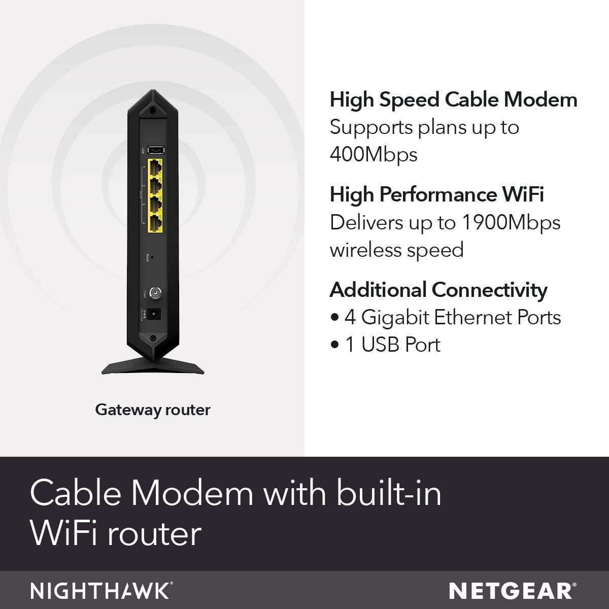 Cable Modem WiFi Router Combo E24381