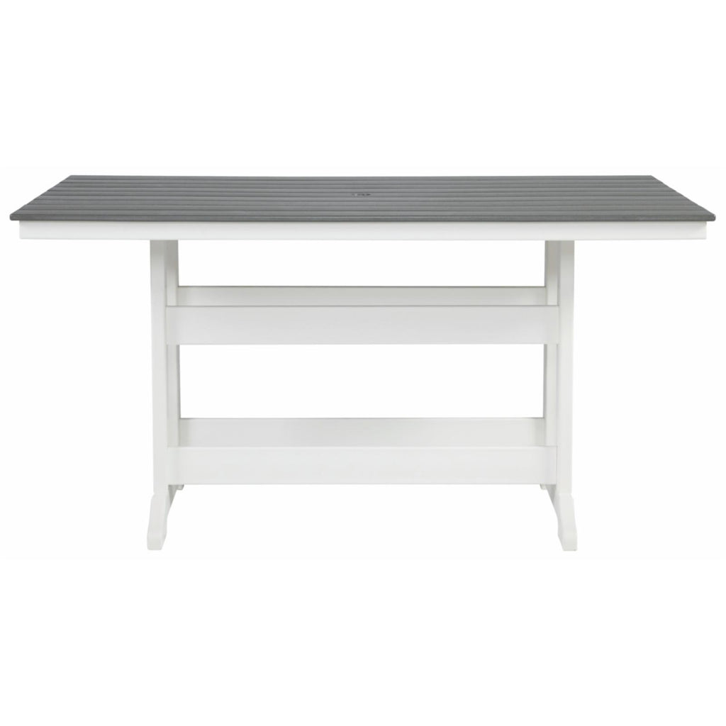 Gray and White Outdoor Plastic Dining Table S976348