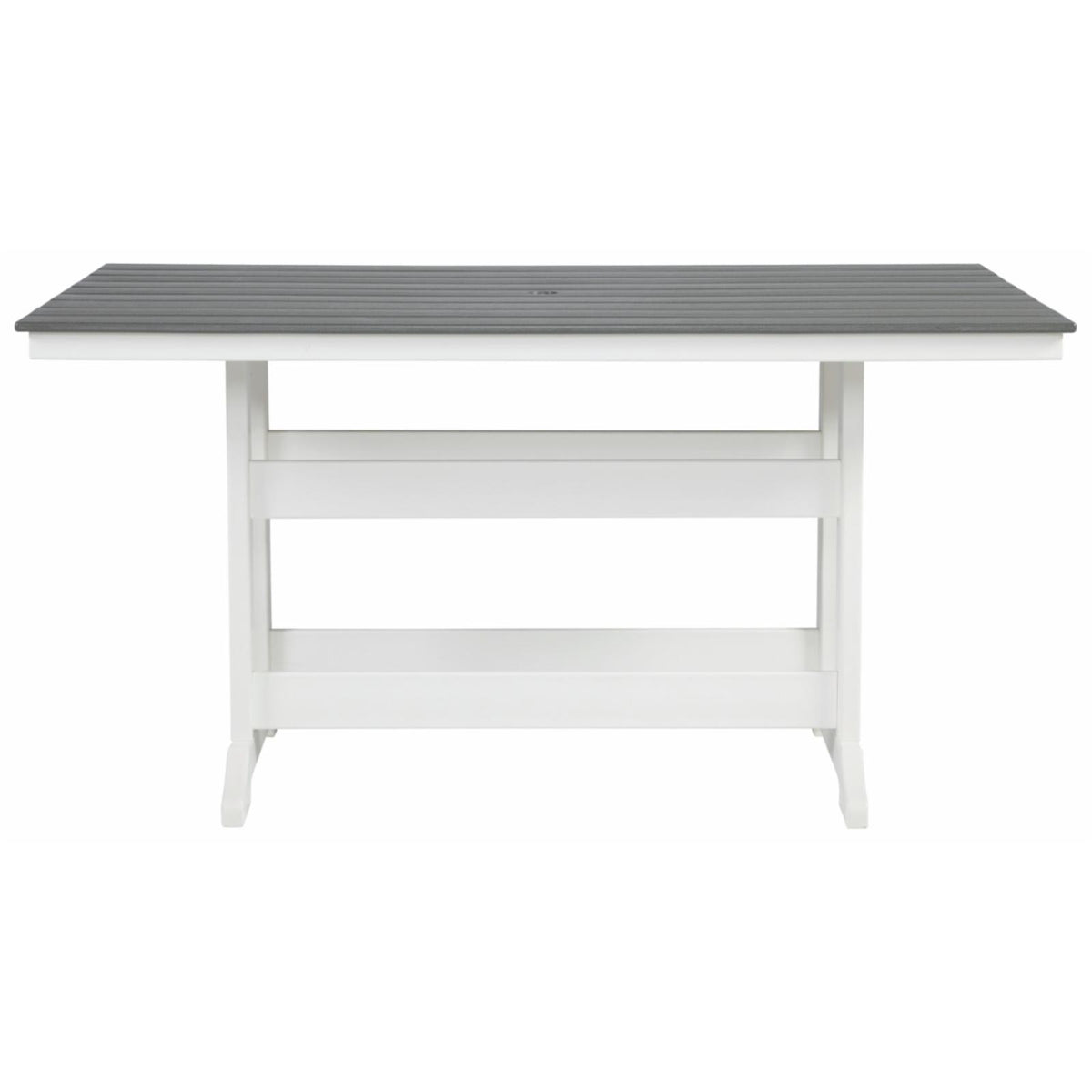 Gray and White Outdoor Plastic Dining Table S976348