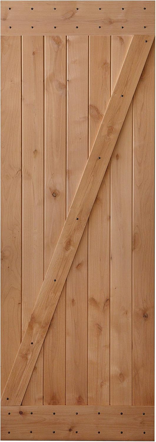 Rustic Knotty Alder Solid Wood Barn Door Slab G29973