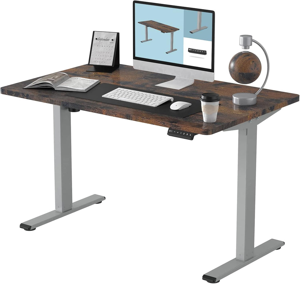 Electric Height Adjustable Desk 55 x 28 Inches White Top O48206