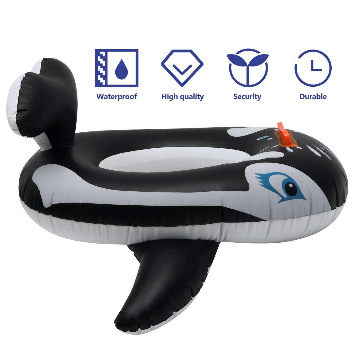 2 pcs Baby Seat Swim Ring Whale Design Pool Toys S721092