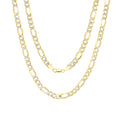 14k Yellow Gold Solid 8.5mm Figaro Chain Necklace 20" - 30" B3177
