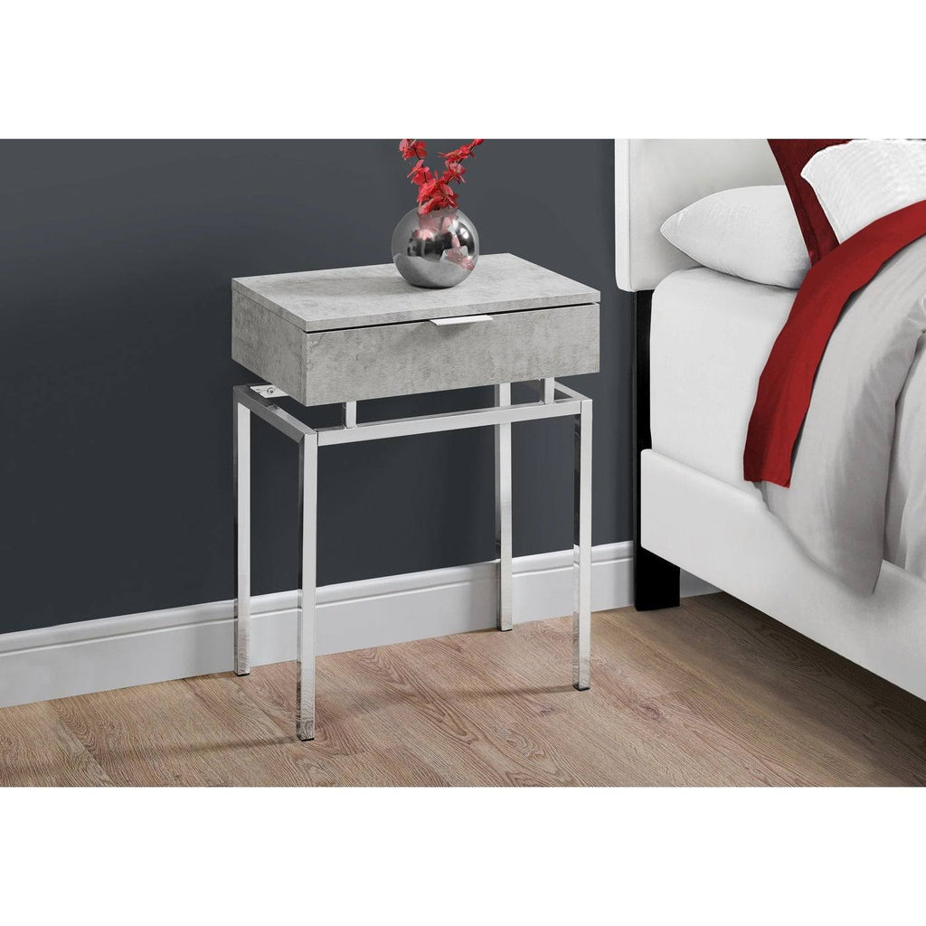 Cement Gray Contemporary Rectangular Accent Table V7830