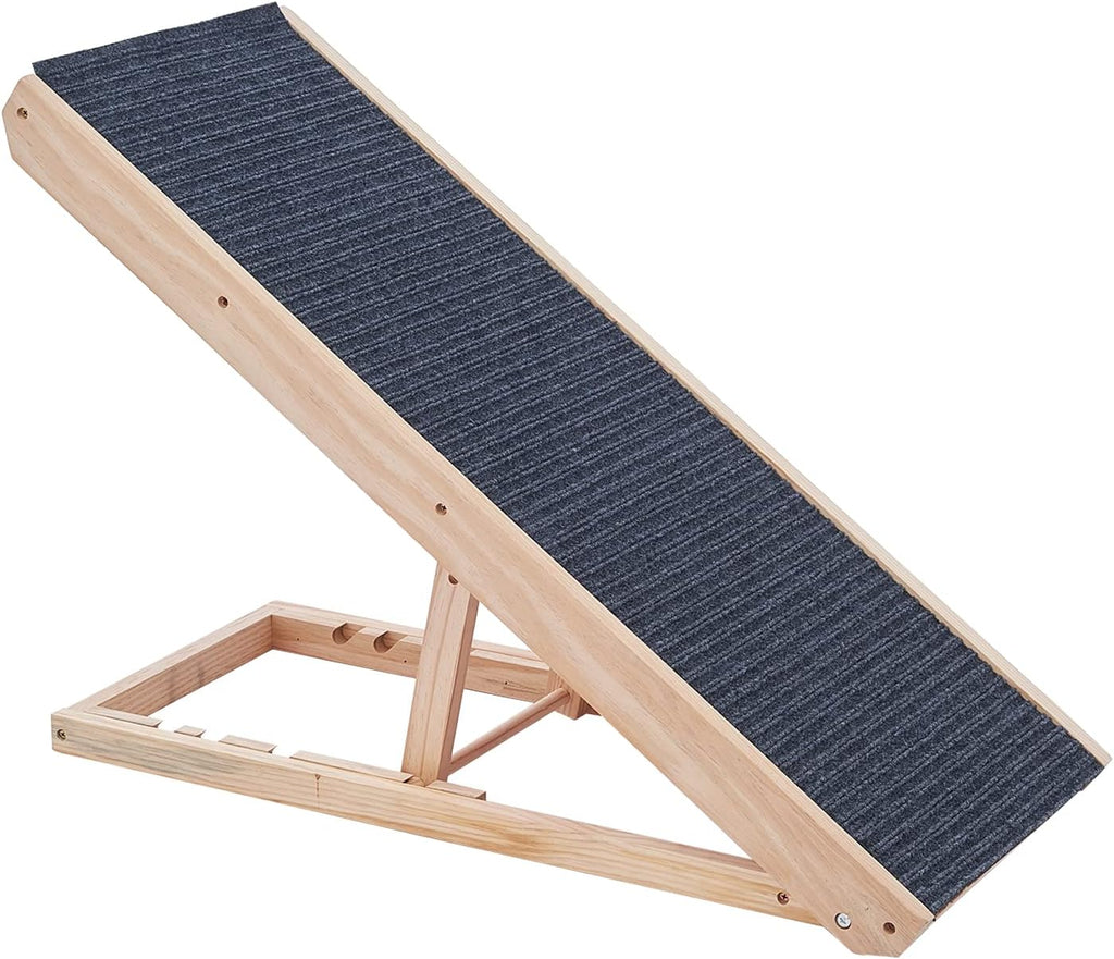 Wooden Adjustable Pet Ramp with Non-Slip Traction Pad, 40 Long B5960