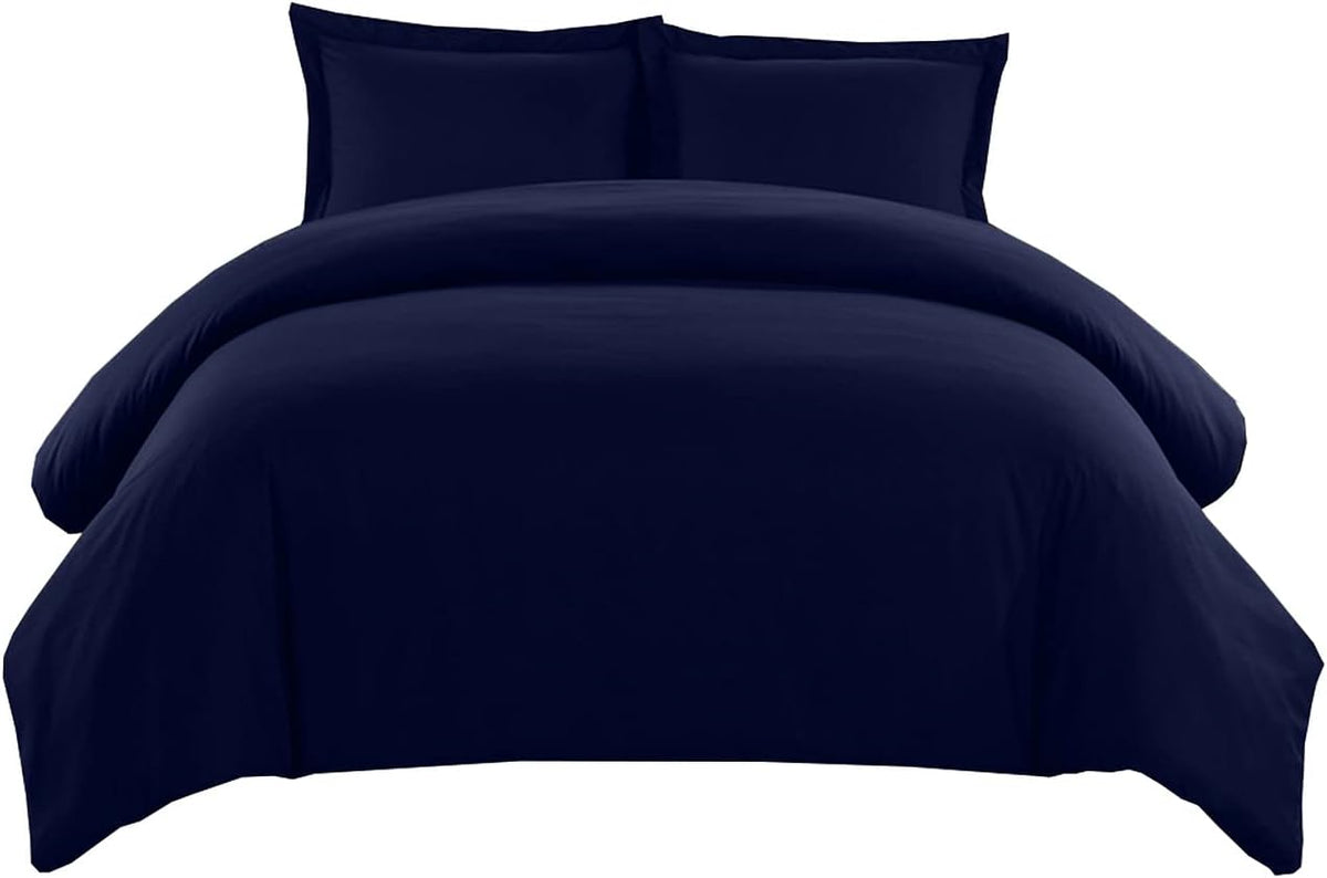 Solid White 550-Thread-Count King Cotton Sateen Duvet Cover T777