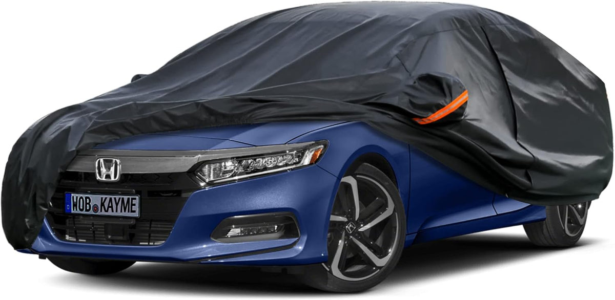 6 Layers Waterproof Car Cover with Zipper Cotton/Silver R92248