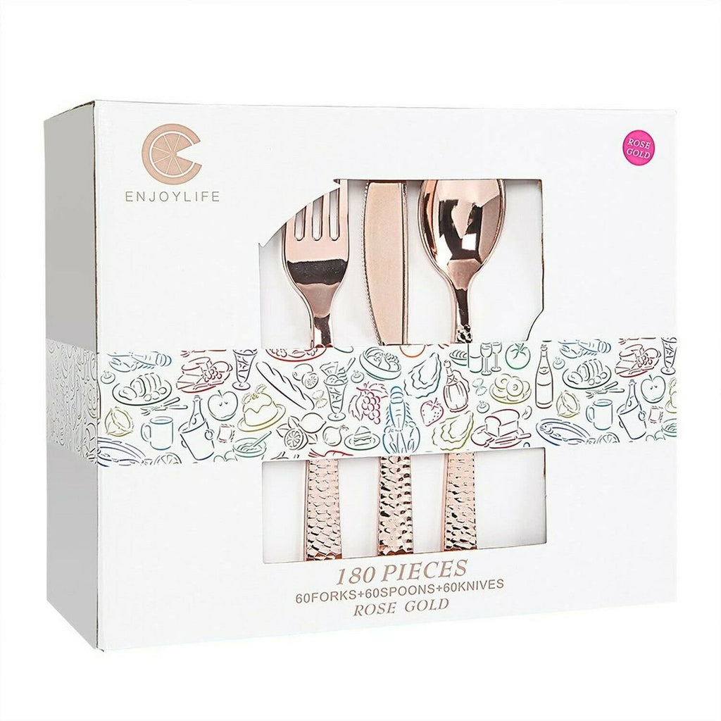 Rose Gold Silverware Disposable Flatware G67787