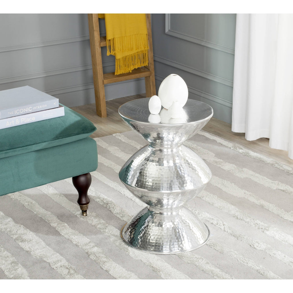 Silver Metal Table Stool Y413970