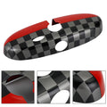 Black/Grey Checkered Rear View Mirror Cover F40867