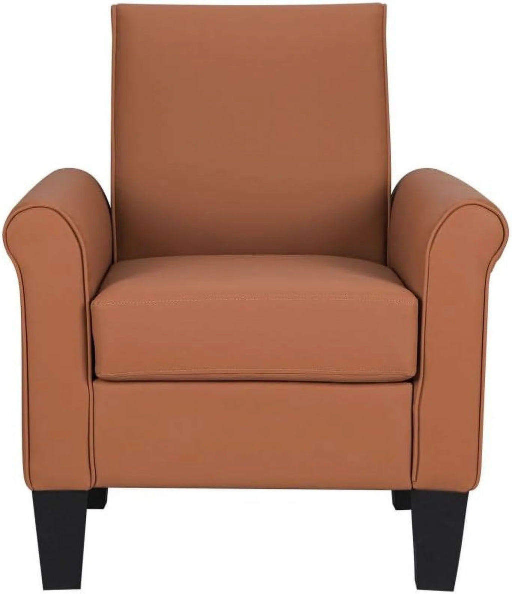 Espresso Faux Leather Accent Chair W261539