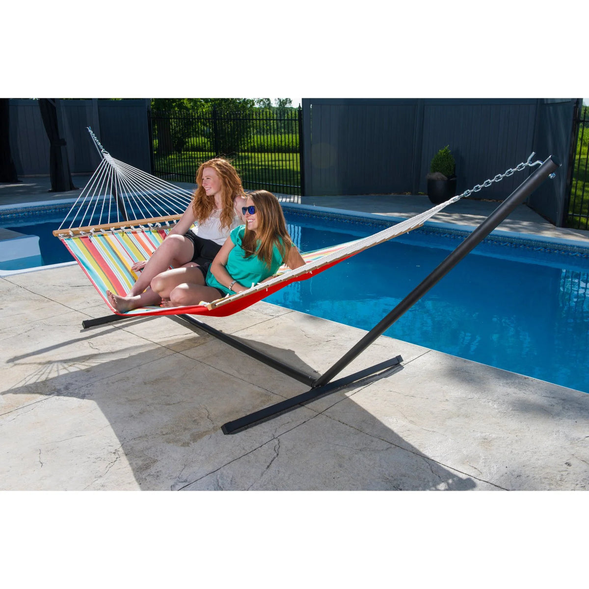Quilted Fabric Double Hammock E948676