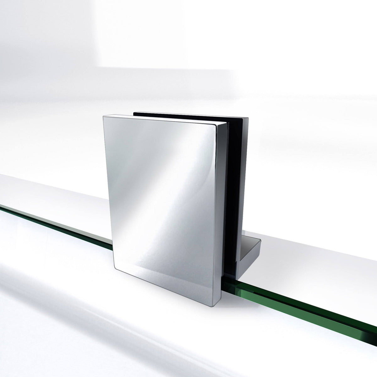 Frameless Hinged Brushed Nickel Shower Door J2004