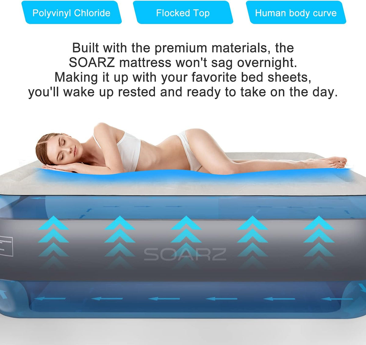 Queen Air Mattress with Built-in Pump Y17838
