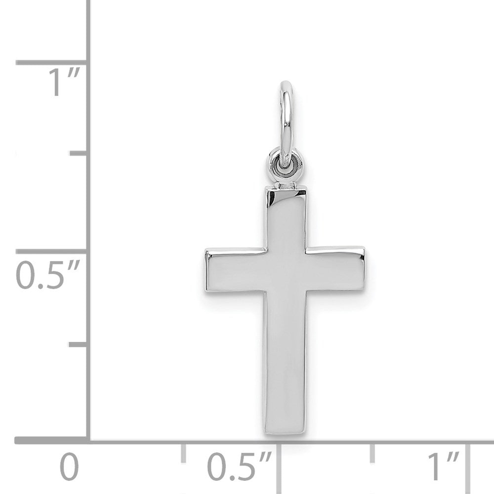 White Gold Latin Cross Pendant P298