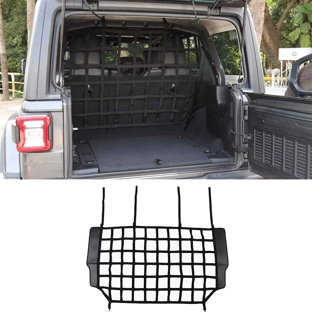 Car Trunk Isolation Net, Cargo Net for Jeep Wrangler JK and JL, JT 2007-2021 Pack of 2 B5497