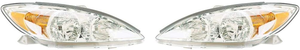 Headlight Assembly Pair for Toyota Camry with Bulbs G744