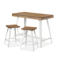 3-Piece Counter Height Table Set Dark Oak X482