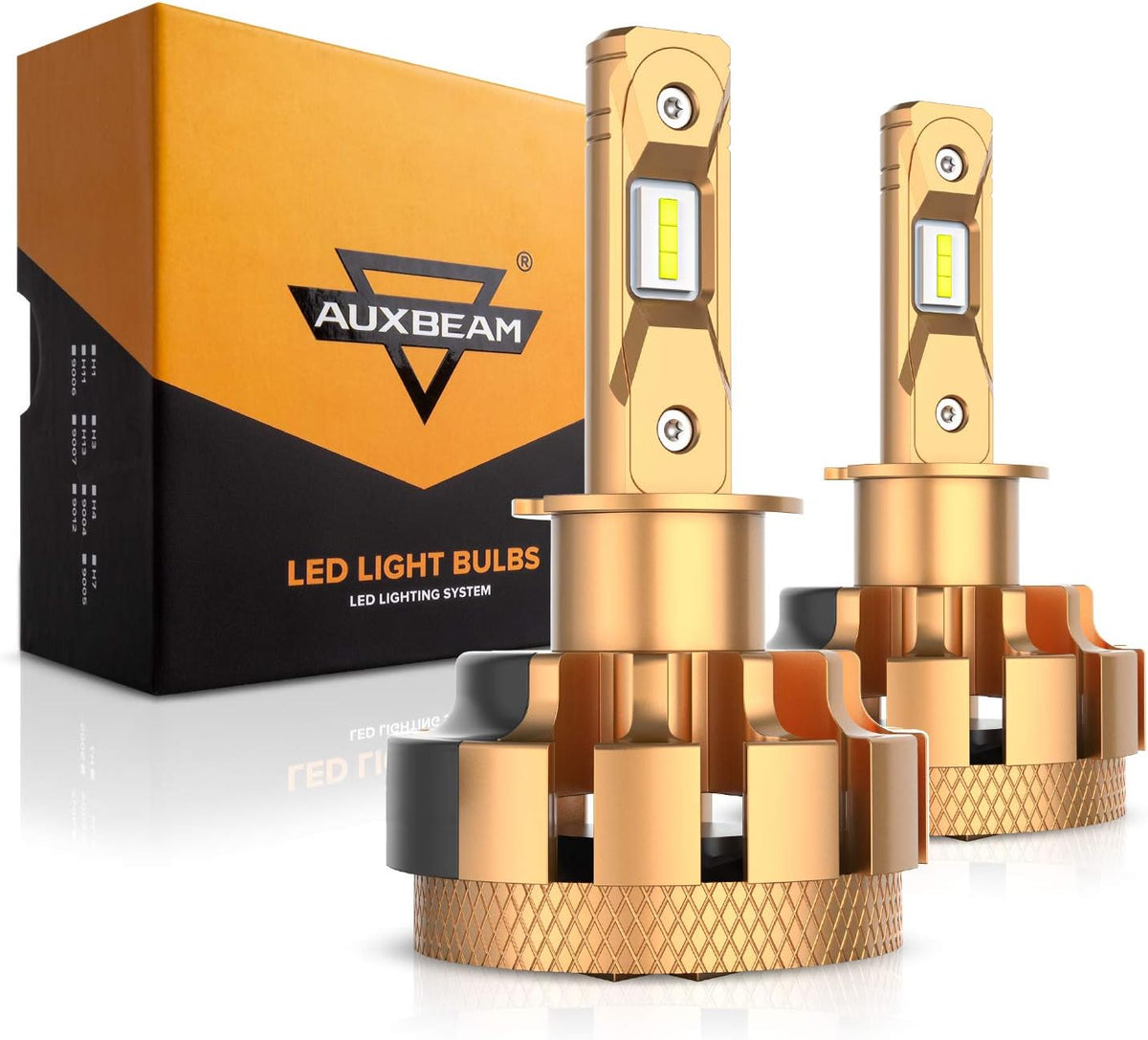 H3 LED Light Bulbs, 70W 14000lm Per Pair, 6000K Cool White, Pack of 2 E183
