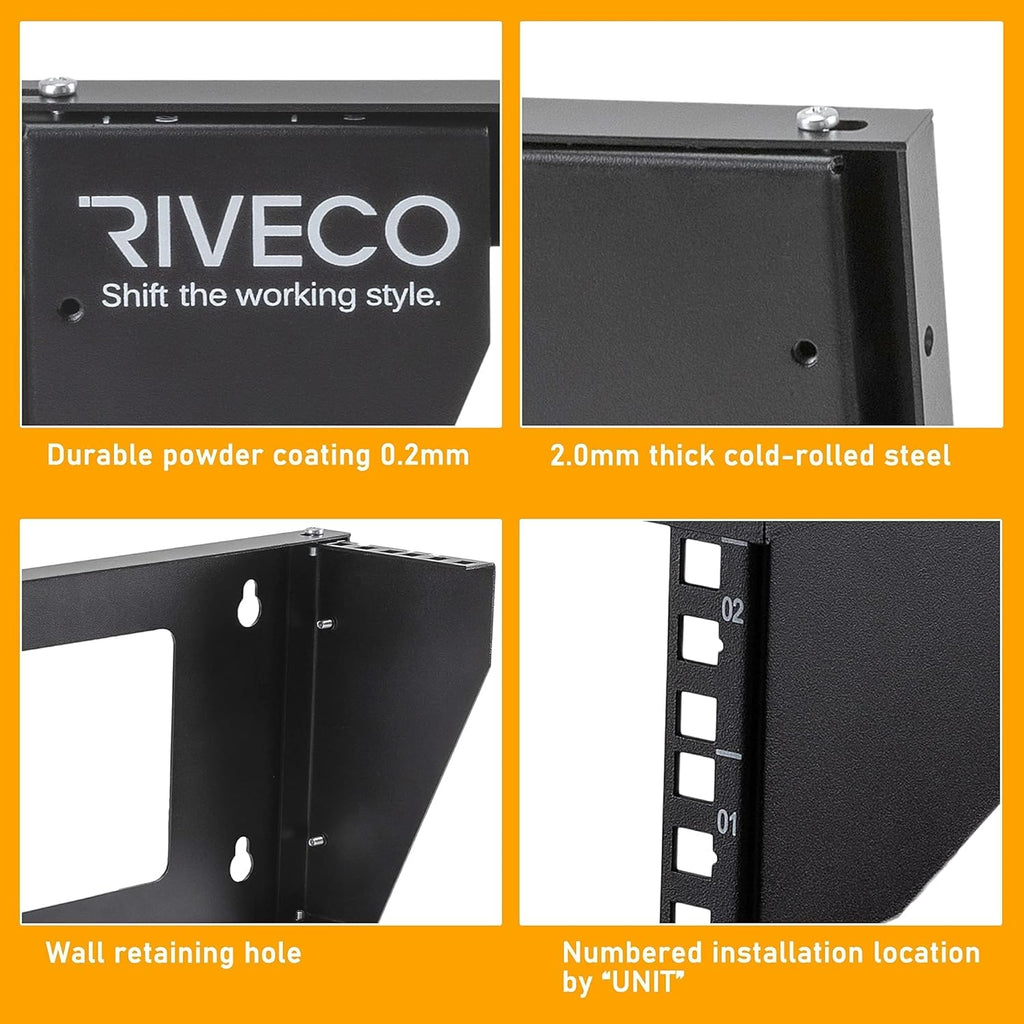 Black Wall Mount Rack Pack of 2 B33006