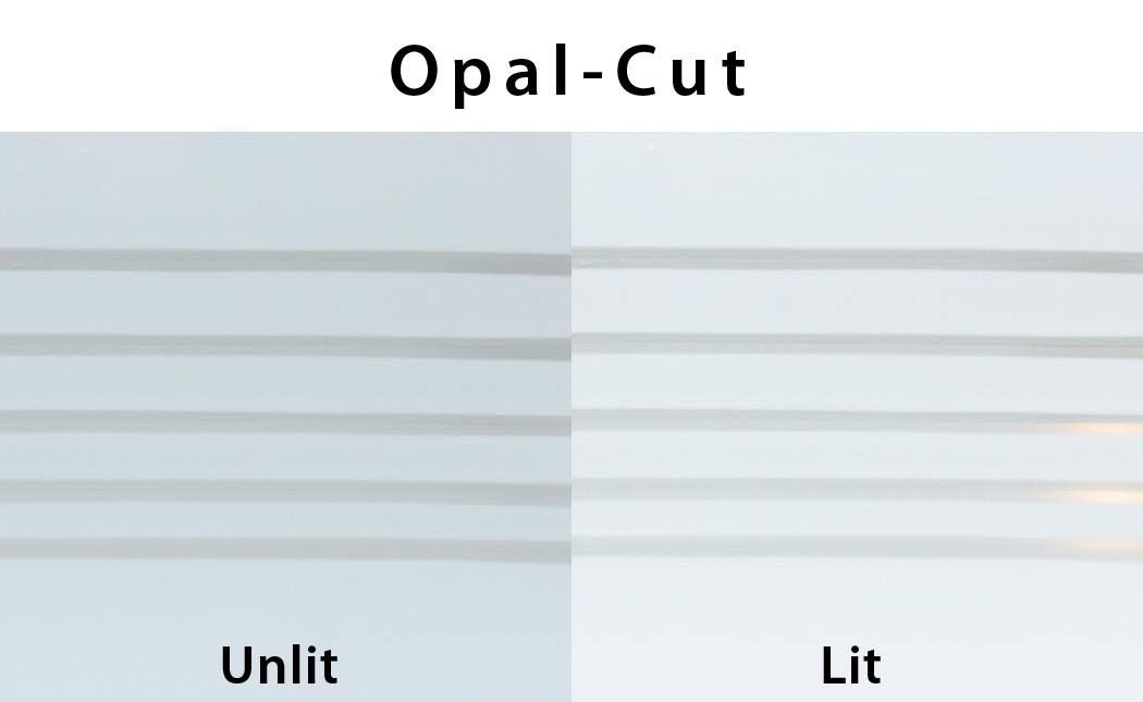 Opal/Cut Two Light Flush Mount U6173