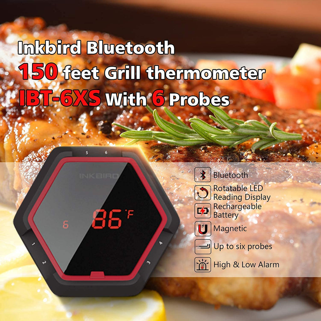 WiFi Meat Thermometer with 4 Probes & Hard Carrying Case D4227