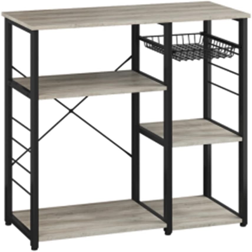 Rustic Brown 3-Tier Bar Cart on Wheels with Steel Frame L8581