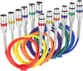 6 Pack Multi-Color 3.3 feet XLR Male to Female Microphone Cable H53884