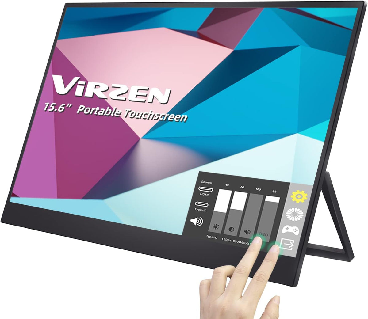 15.6" Portable Touchscreen Monitor with Kickstand 1080P Mini HDMI M788