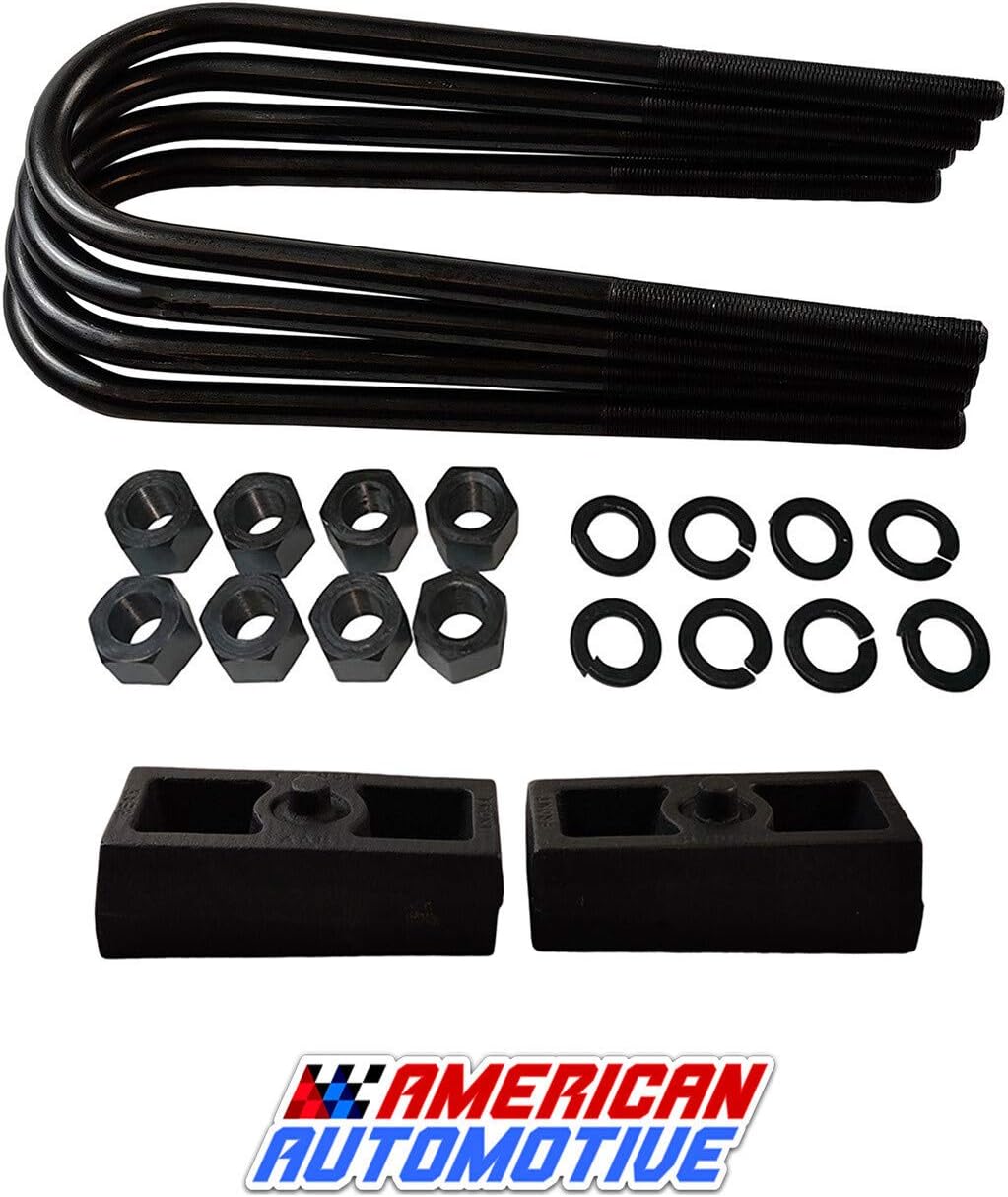 2WD/ 4WD 1.5 Rear Suspension Lift Cast Iron Blocks with 10 Round Leaf Spring Axle U Bolts C95050