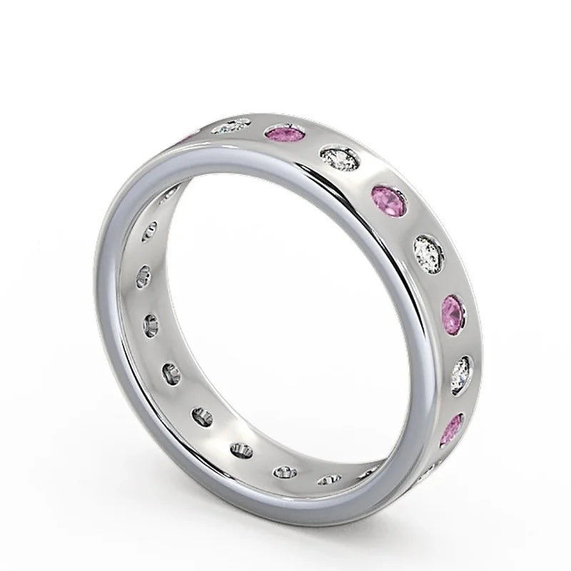 14K White Gold Eternity Band W460