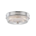 Polished Nickel 2-Light Flush Mount Lighting J5375