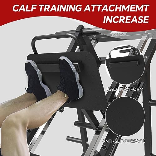Heavy Duty Adjustable Leg Press Machine with Plate Storages E117