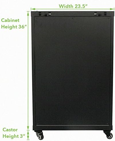 18U Wall Mount Audio Video Rack Cabinet with Glass Door Z959