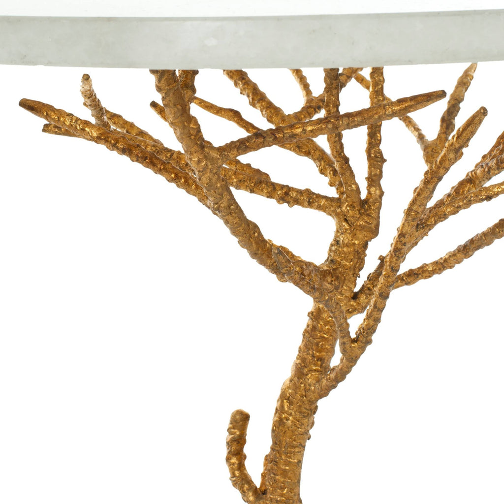 Gold White Accent Table M2148