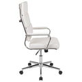 White LeatherSoft High Back Executive Swivel Office Chair P504
