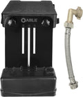 Black Pool Water Leveler with Stainless Steel Hose and Brass Connector J11035