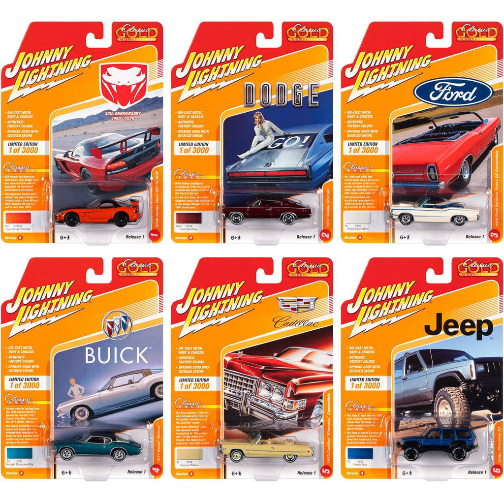 Set A of 6 Cars 1/64 Diecast Model Cars G699