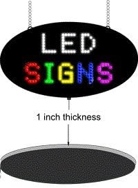 LED Oval Eyelash Sign, 15"H x 27"W x 1"D K392
